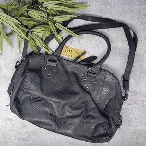 NWT Bueno Black Handbag with Lots of Compartments Adjustable Shoulder Strap